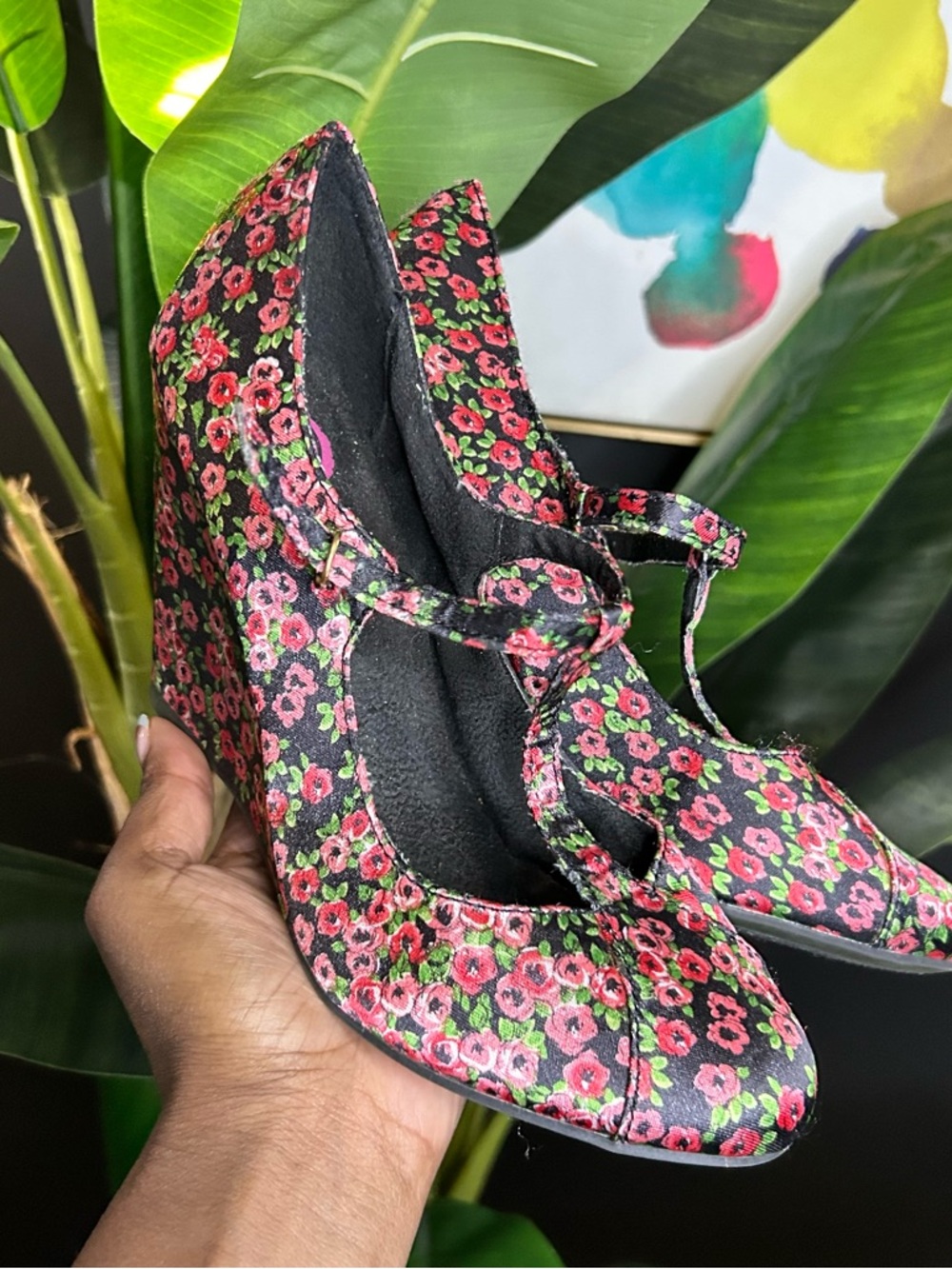 K9 by Rocket Dod Mary Jane Floral Wedges